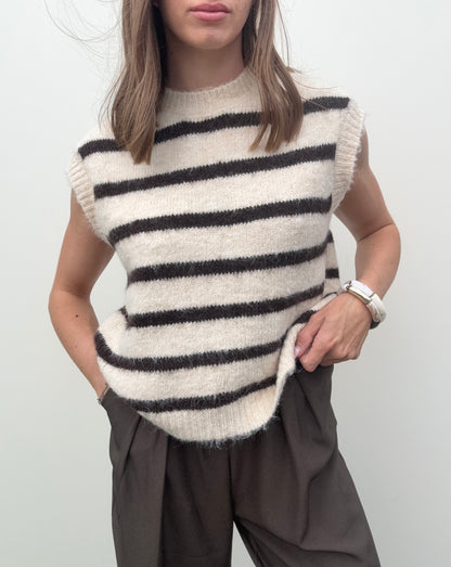 PULL RAYÉ CLARA DOS OUVERT